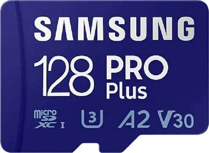 картинка Карта памяти 128Gb microSDXC Samsung PRO PLUS, A2, UHS Class 3, Video Class 30 + SD Adapter (MB-MD128KA/ APC) от магазина КомпьютерЦентр