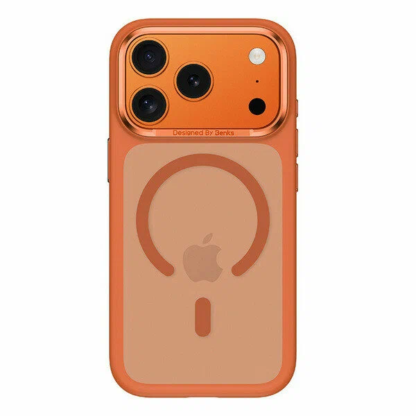 картинка Чехол силиконовый Benks Mist Protective Case (MagSafe) для iPhone 17 Pro 6.3'', цвет оранжевый (Orange) (C.K.FF.AP.OR.A069) от магазина КомпьютерЦентр