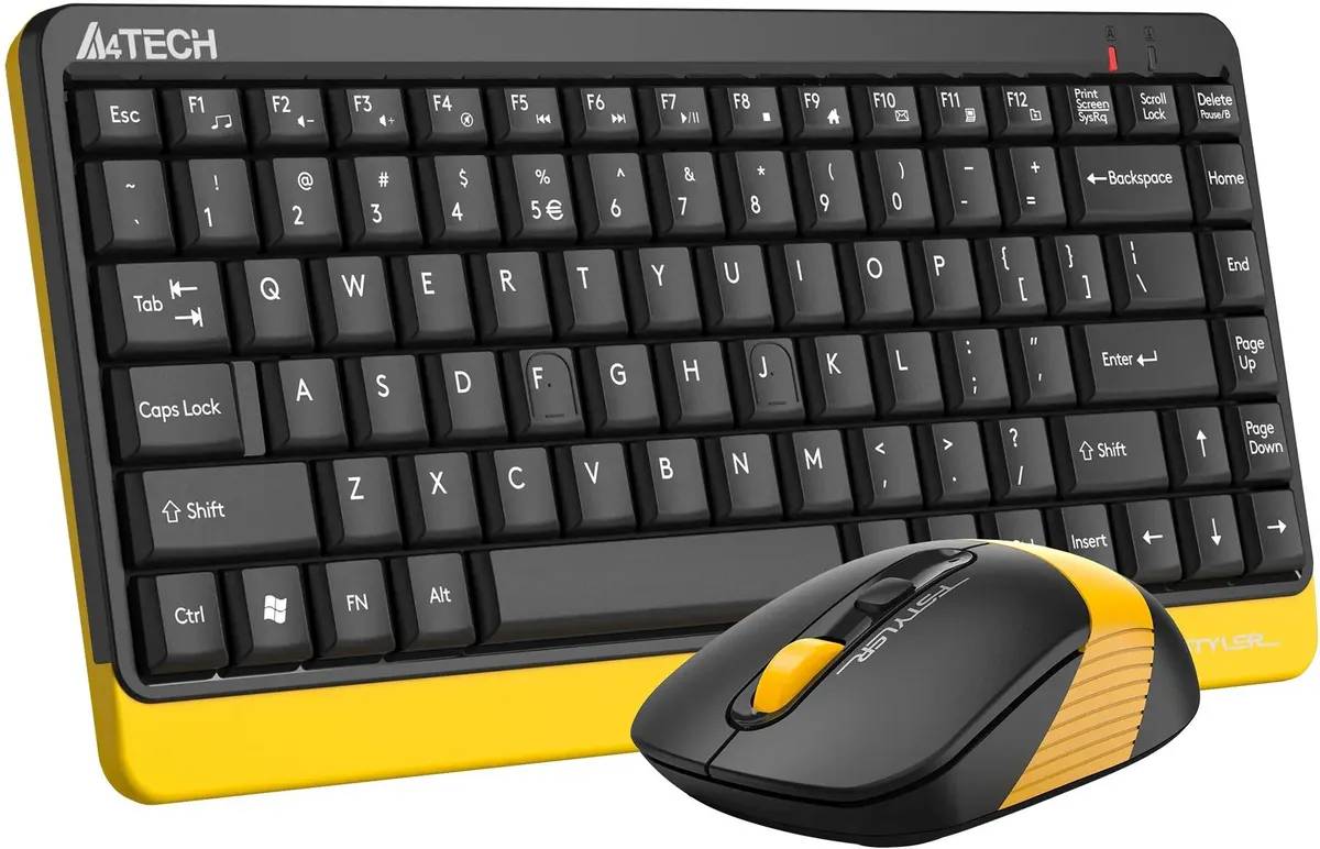 картинка Комплект A4tech Fstyler FG1110; Wireless Multimedia Black/ Yellow (FG1110 Bumblebee) от магазина КомпьютерЦентр