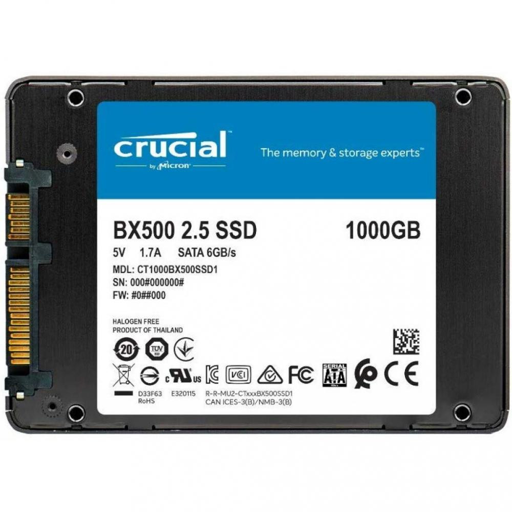 картинка SSD накопитель 1 Тб 2.5'' Crucial BX500 SATAIII (CT1000BX500SSD1) от магазина КомпьютерЦентр