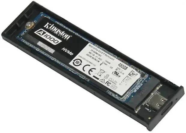 картинка Карман для SSD AgeStar 31UBVS6C NVMe/ SATA USB3.0 алюминий черный M2 2280 B/ M-key от магазина КомпьютерЦентр