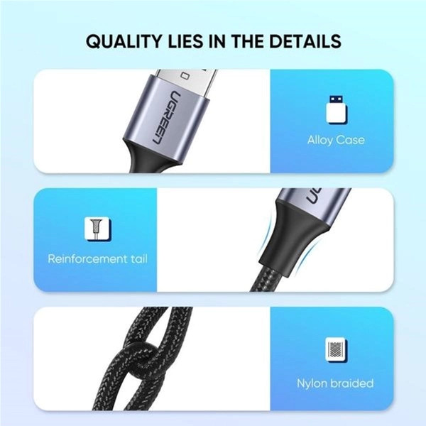 картинка Кабель Type-C 2m USB 2.0 A->C, Ugreen 60128 от магазина КомпьютерЦентр