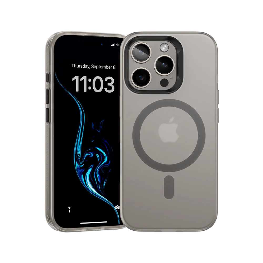 картинка Чехол силиконовый Benks Lucid Armor Case (MagSafe) для iPhone 16 Pro Max 6.9'', цвет серый (Grey) от магазина КомпьютерЦентр