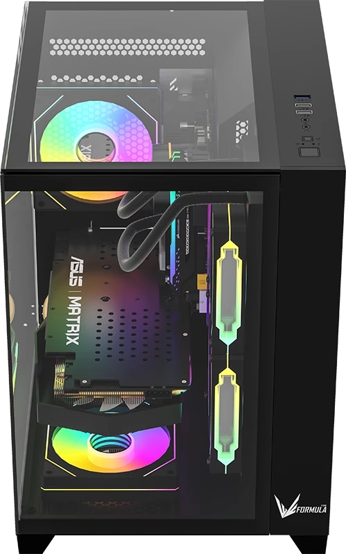 картинка Корпус Formula Crystal Z9M, черный, без БП, mATX, CRYSTAL Z9M B от магазина КомпьютерЦентр