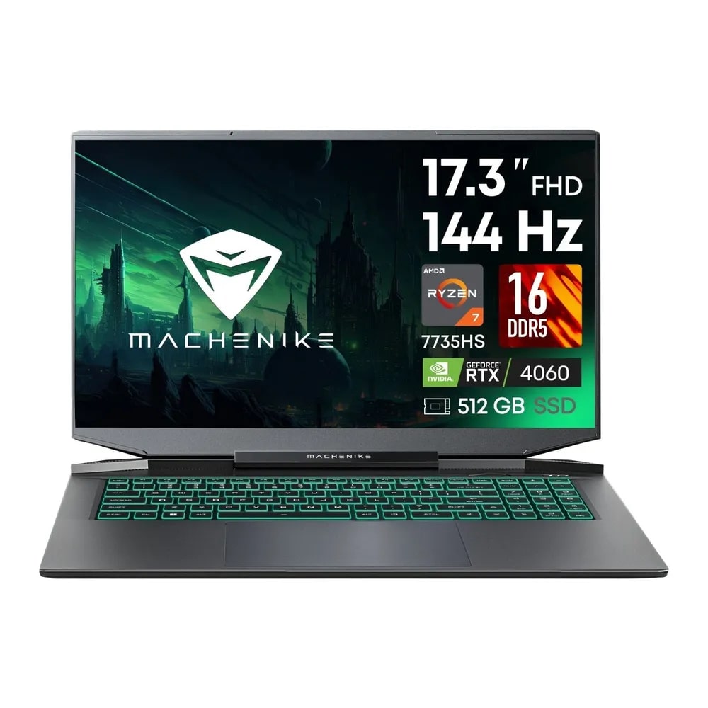 картинка Ноутбук Machenike L17A Star Ryzen 7 7735HS 17.3'' IPS 16 ГБ / SSD 512 ГБ / GeForce RTX 4060 8 Гб / black от магазина КомпьютерЦентр