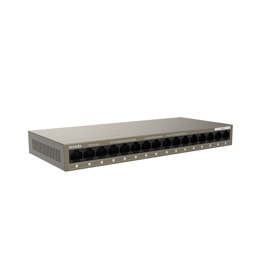 картинка Switch 16-port Tenda TEG1016M 16xGbE от магазина КомпьютерЦентр