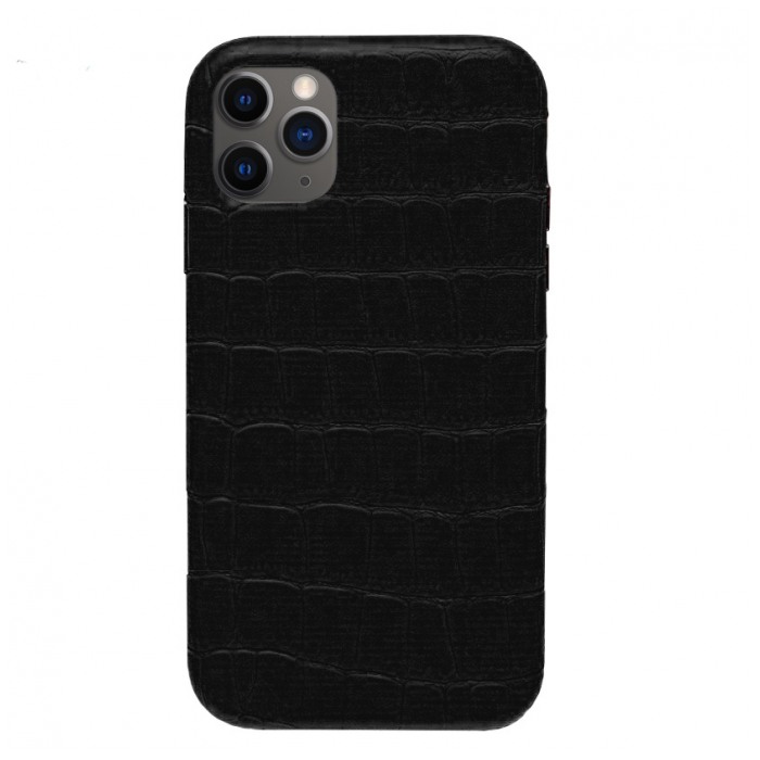 картинка Чехол Crocodile Leather Case for iPhone 11 Pro Black от магазина КомпьютерЦентр