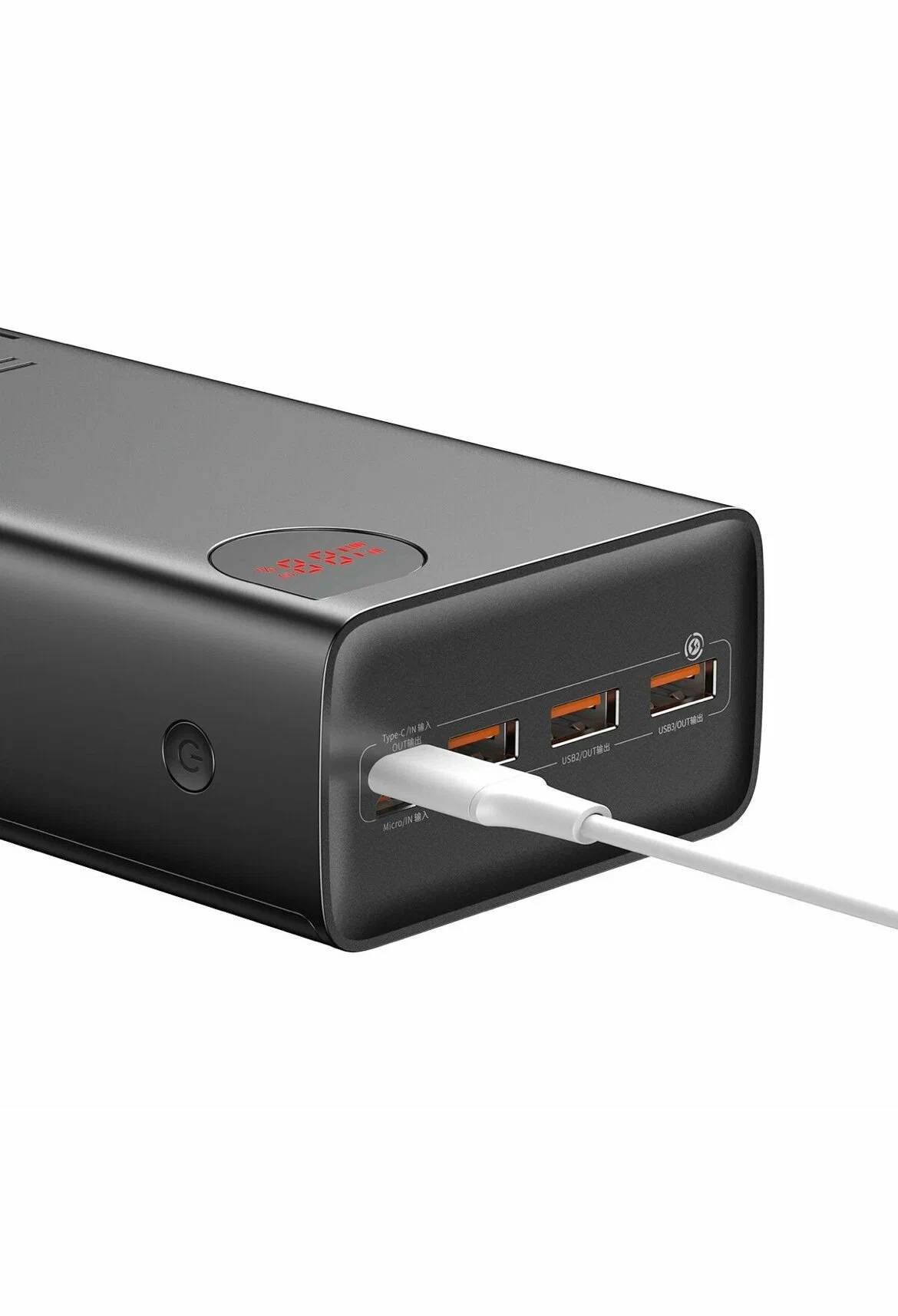 картинка Внешний аккумулятор Baseus Adaman Digital Display Fast Charge 40000mAh 22.5W Black (Cable USB to Type-C) от магазина КомпьютерЦентр
