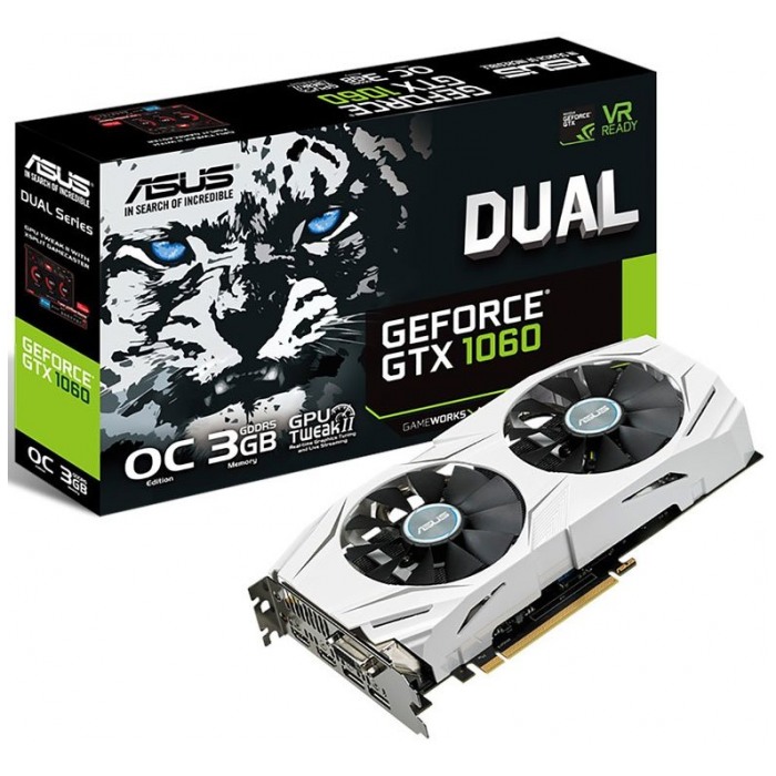 картинка Видеокарта Asus 3Gb DDR5 GeForce Dual GTX1060 (Dual-GTX1060-3G) от магазина КомпьютерЦентр