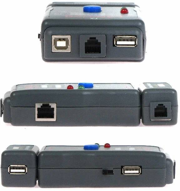 картинка Тестер LAN Cablexpert NCT-2, 100/ 1000 Base-TX, для UTP, STP, RJ-11, USB-кабеля от магазина КомпьютерЦентр
