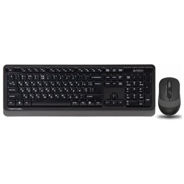 картинка Клавиатура+мышь A4tech Fstyler FG1010; Wireless Multimedia Black/ Gray (FG1010 Gray) от магазина КомпьютерЦентр