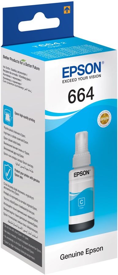 картинка Чернила Epson L100, Cyan, 70ml, oem (C13T66424A) от магазина КомпьютерЦентр