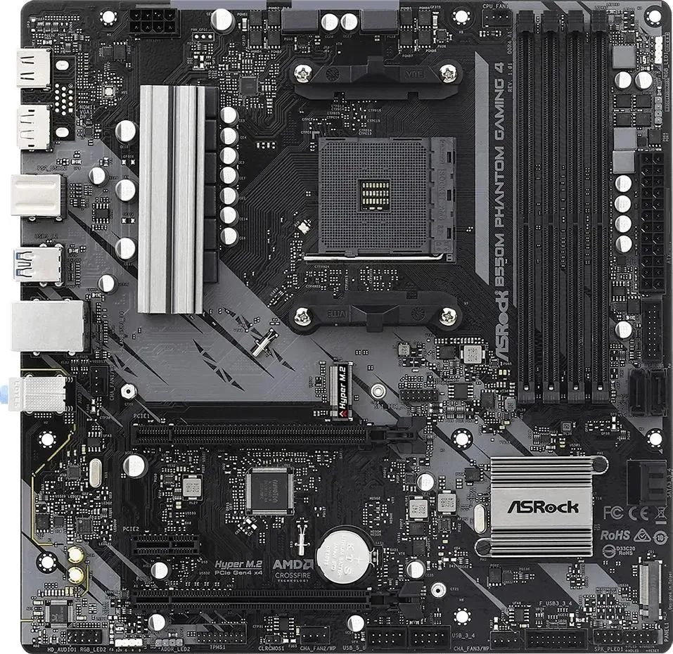 картинка Материнская плата ASRock B550M PHANTOM GAMING 4 Soc-AM4 от магазина КомпьютерЦентр