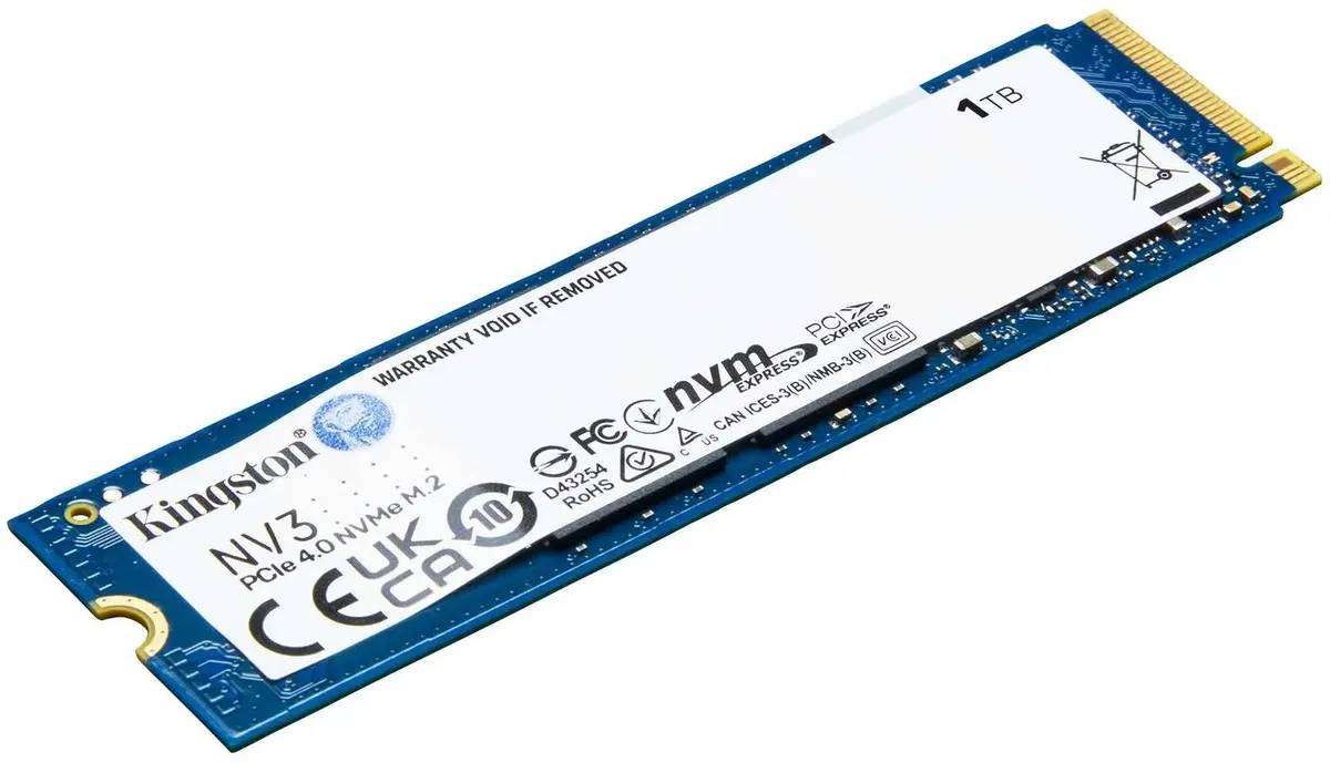 картинка SSD накопитель 1Tb Kingston NV3 PCI-Ex4 Gen4 6000/ 4000 MB/ s M.2 2280 (SNV3S/ 1000G) от магазина КомпьютерЦентр