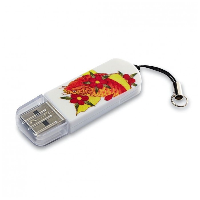 картинка Флешка USB Verbatim 16Gb Store n Go Mini Tattoo Koi White (49886) от магазина КомпьютерЦентр