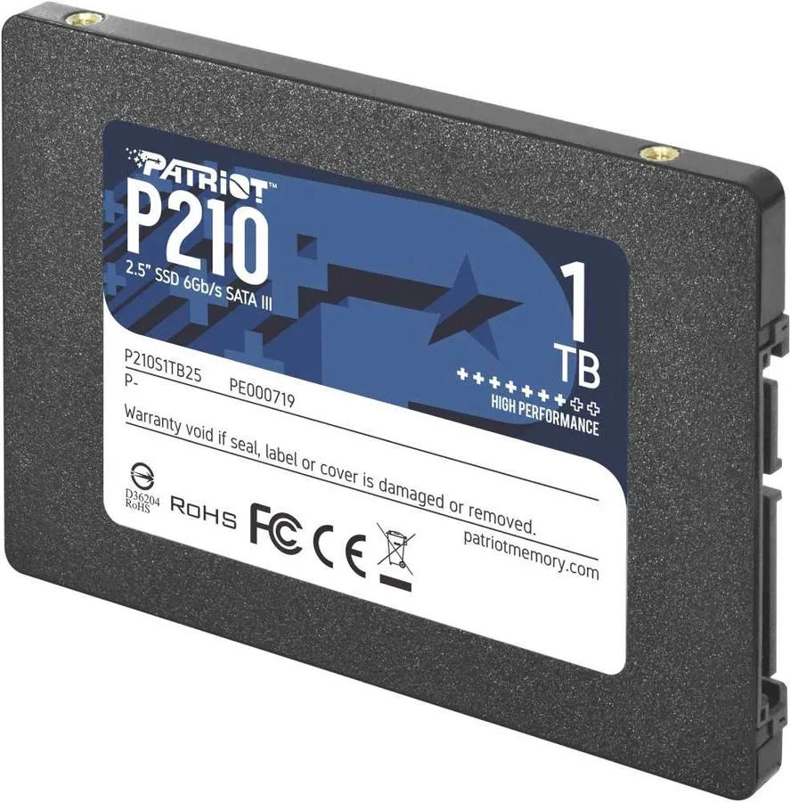 картинка SSD накопитель 1 Тб 2.5'' Patriot P210 SATAIII (P210S1TB25) от магазина КомпьютерЦентр
