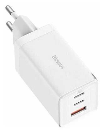 картинка СЗУ Baseus GaN5 Pro Fast Charger 2C+U 65W EU White (With Cable Type-C to Type-C 100W 1m Black) CCGP120202 от магазина КомпьютерЦентр