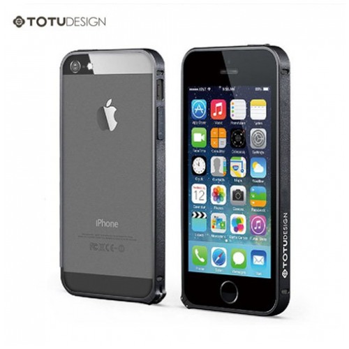картинка Чехол Totu Bumper Armor Aluminum Black for Apple iPhone 5S/ 5 от магазина КомпьютерЦентр