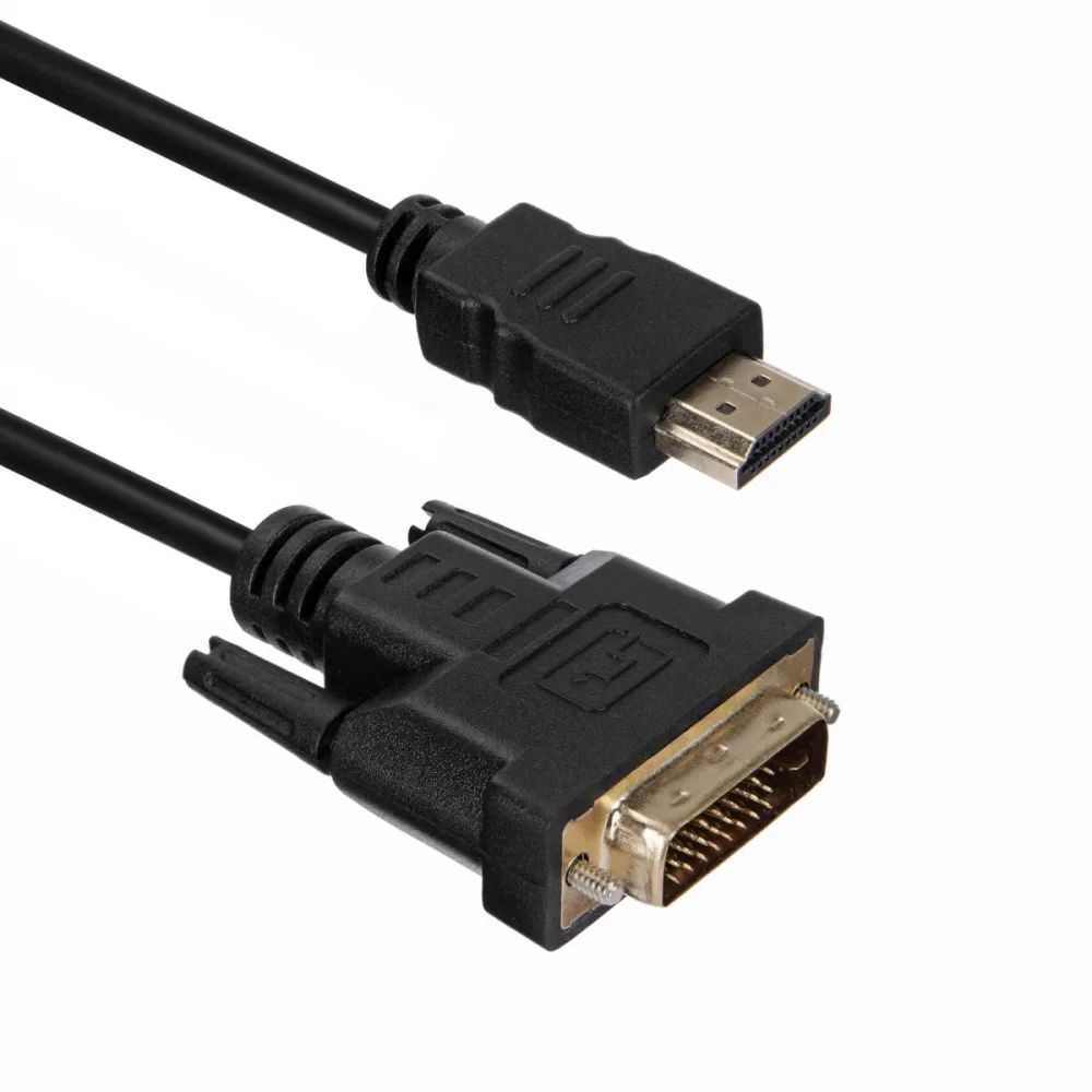 картинка Кабель HDMI-DVI ACD-DHDM1-18B HDMI 4.1 Golden Plated,19m/ 25m, черный, 1.8м, (742309) от магазина КомпьютерЦентр
