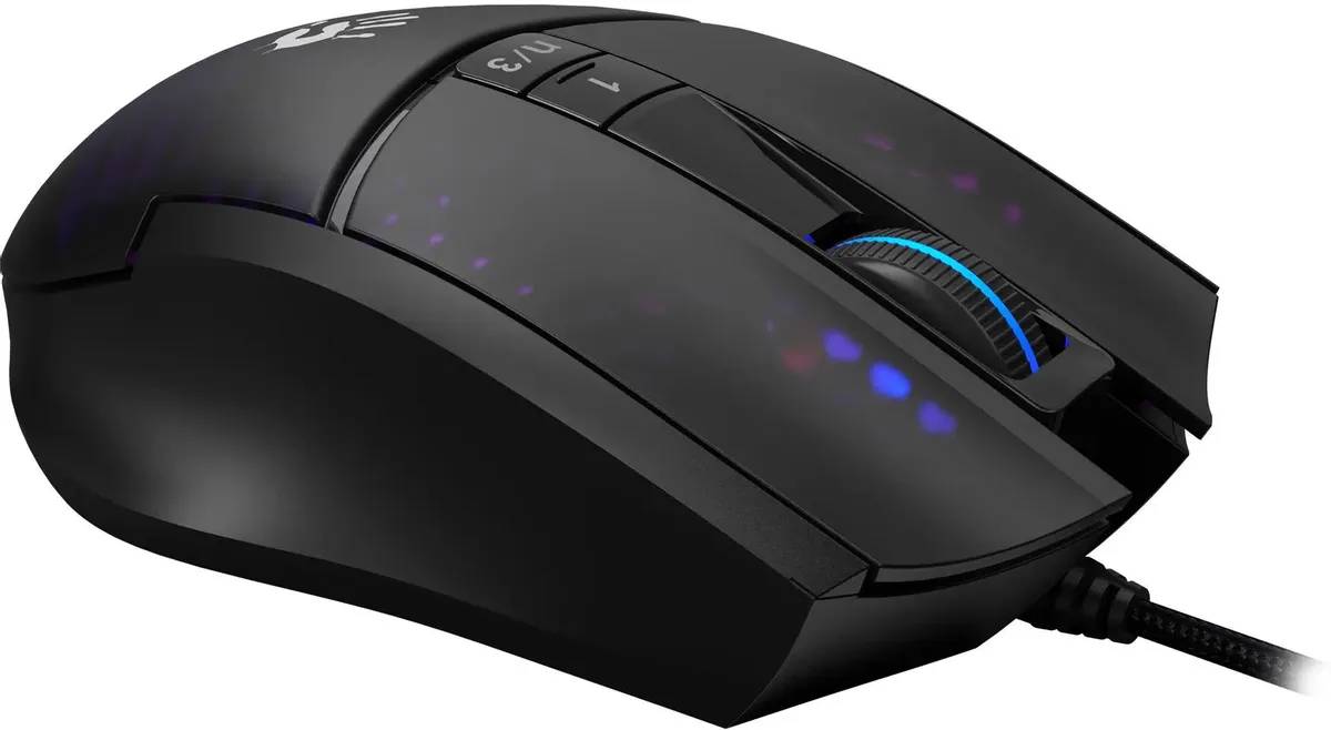 картинка Мышь A4Tech Bloody L65 Max черный/ фиолетовый L65 MAX/ HONEYCOMB от магазина КомпьютерЦентр