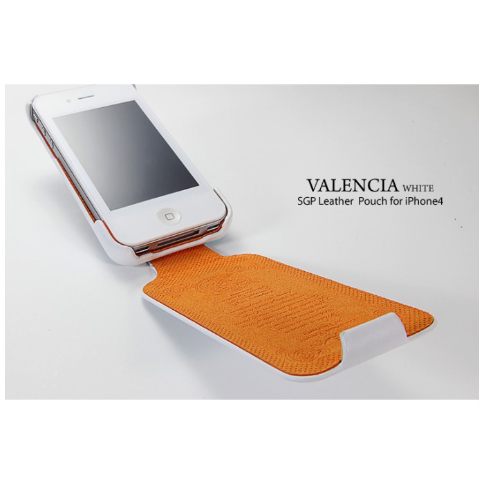 картинка Чехол SGP Leather Pouch Valencia White for iPhone 4 (SGP06884) от магазина КомпьютерЦентр