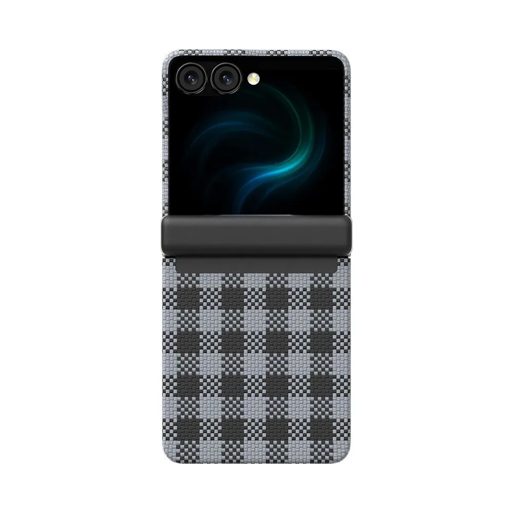 картинка Чехол Benks ArmorVichy Spin Case built with Kevlar для Samsung Z Flip 7, черная клетка (Black) от магазина КомпьютерЦентр