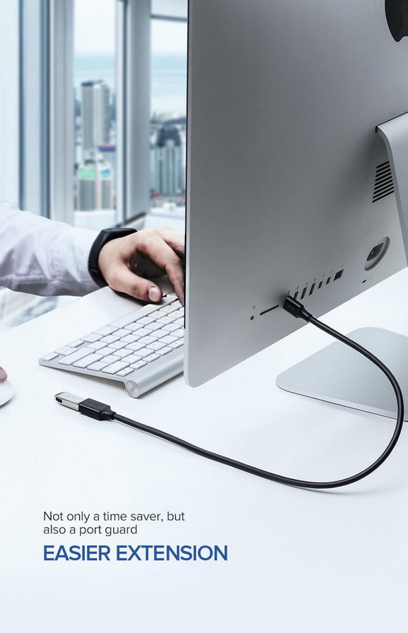 картинка Кабель USB 3.0 A->F Ugreen US129 1.5 м 30126 от магазина КомпьютерЦентр