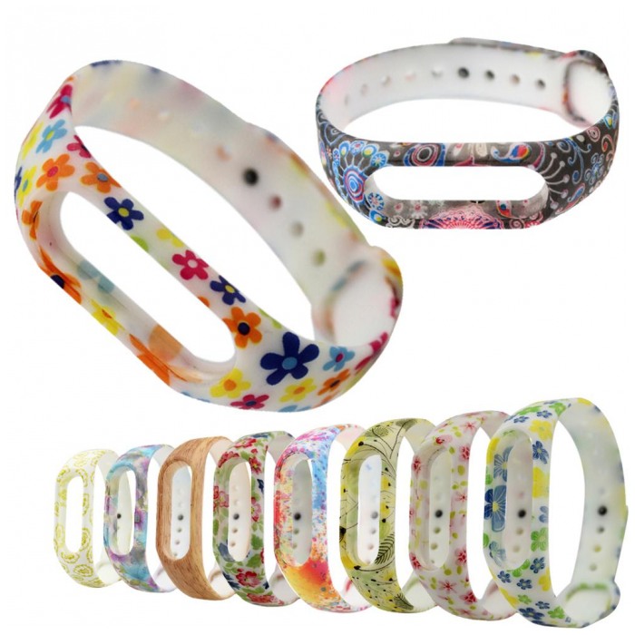 картинка Ремешок Xiaomi Mi Band 2 Flowers от магазина КомпьютерЦентр