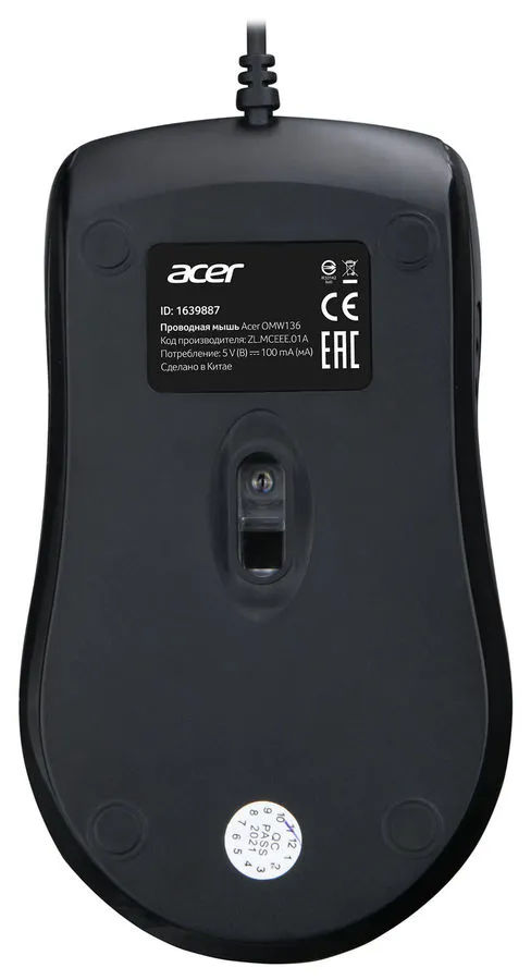 картинка Мышка Acer OMW136 черный ZL.MCEEE.01A от магазина КомпьютерЦентр
