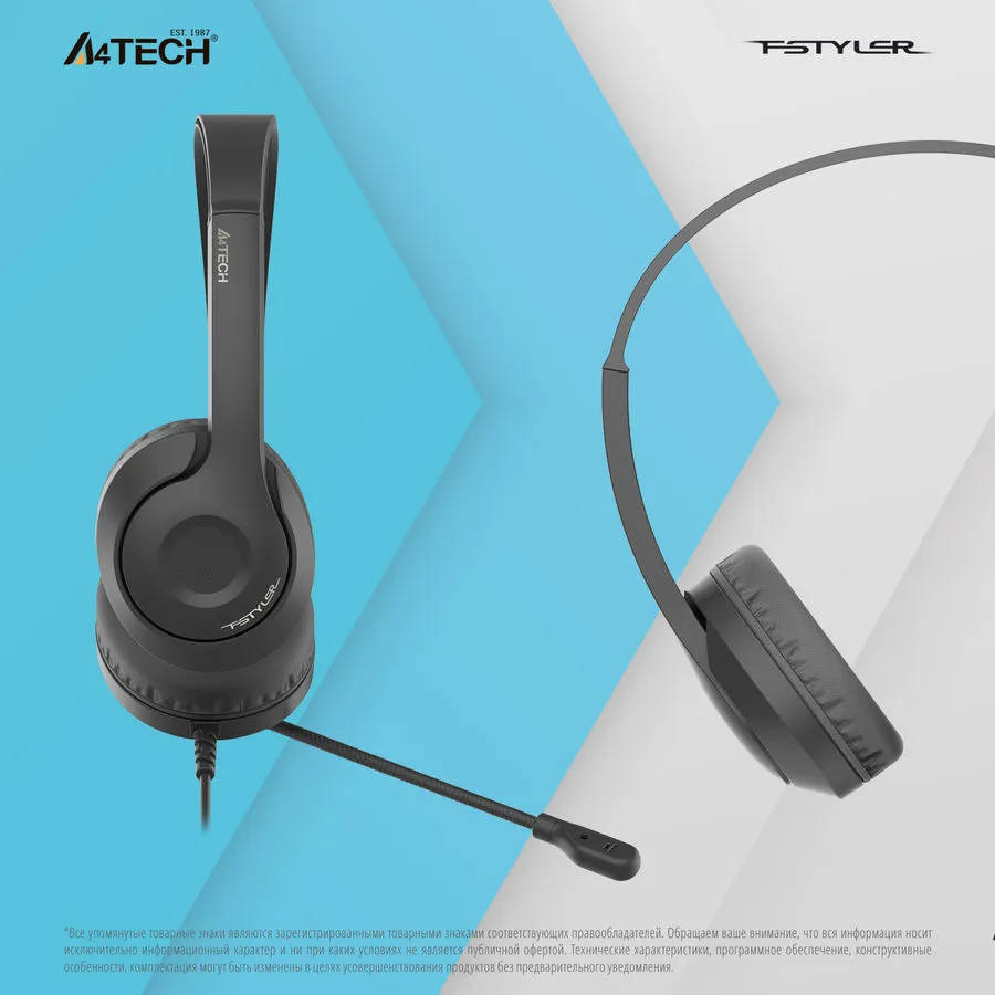 картинка Гарнитура A4-Tech Fstyler FH100 Black (FH100 Stone Black) от магазина КомпьютерЦентр