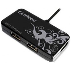 картинка HUB USB Cliptec ZH206 4-port Black (ZH206-BK) от магазина КомпьютерЦентр