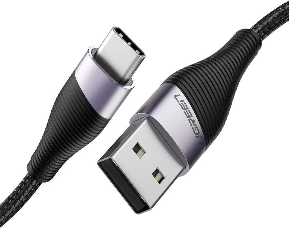 картинка Кабель Type-C 2m USB 2.0 -> Type-C оплетка Ugreen ED022 (60206) черный от магазина КомпьютерЦентр