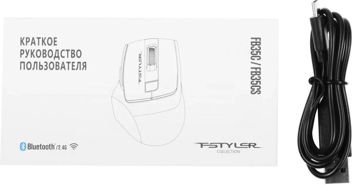 картинка Мышь A4Tech Fstyler FB35S темно-зеленый/ черный беспроводная BT/ Radio USB для ноутбука (FB35S USB MIDNIGHT GREEN) от магазина КомпьютерЦентр