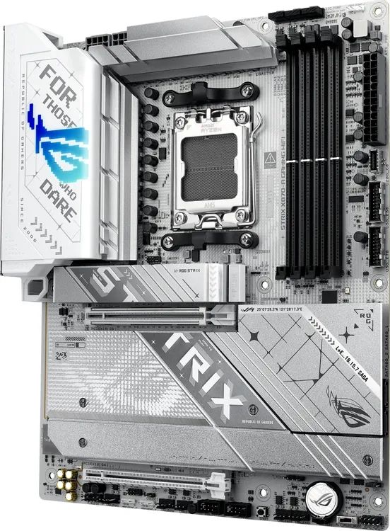 картинка Материнская плата ASUS ROG STRIX X870-A GAMING WIFI, AM5, AMD X870, 4*DDR5, 2*SATA, 4*M.2, DP+HDMI, 7.1, ATX от магазина КомпьютерЦентр