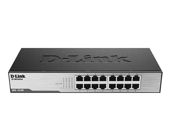 картинка Switch 16-port D-Link DES-1016D/H1A 10/100BaseTX неуправляемый от магазина КомпьютерЦентр
