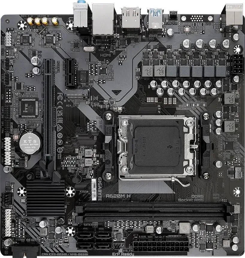 картинка Материнская плата Gigabyte A620M-E Soc-AM5 AMD B650 2xDDR5 mATX от магазина КомпьютерЦентр