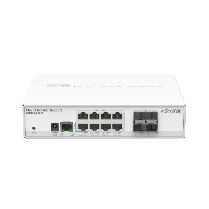 картинка Свитч Mikrotik 8-port Gigabit 4xSFP ports управляемый (CRS112-8G-4S-IN) от магазина КомпьютерЦентр