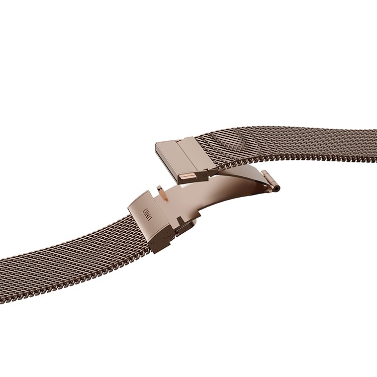 картинка Стальной ремень мелкое плетение Uniq DANTE PRO для Apple Watch 49/ 45/ 44/ 42мм METALLIC ROSE (49MM-DANPMRSE) от магазина КомпьютерЦентр