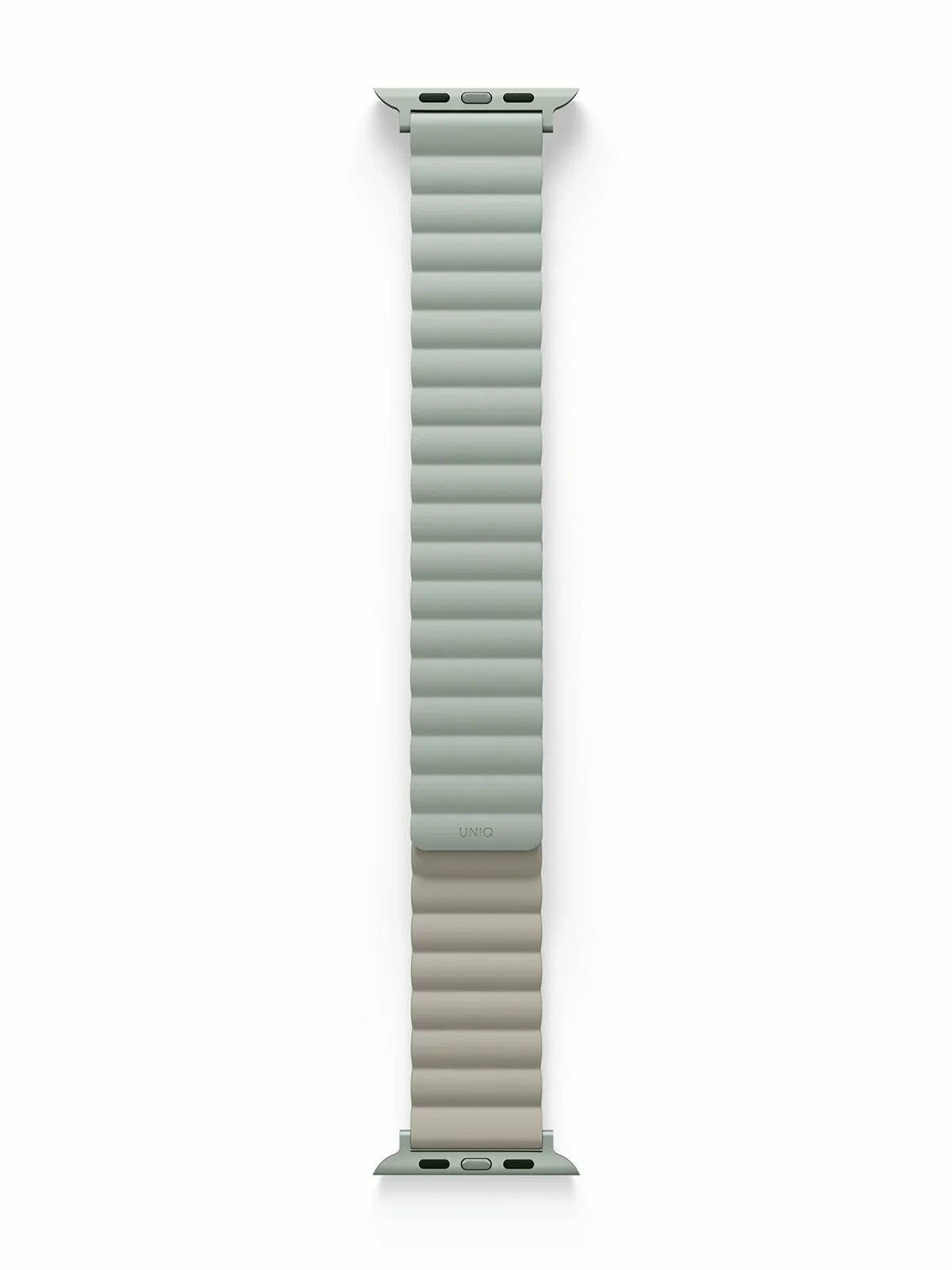 картинка Ремень силиконовый Uniq REVIX для Apple Watch 49/ 45/ 44/ 42, цвет шалфей/ бежевый (SAGE/ BEIGE) от магазина КомпьютерЦентр