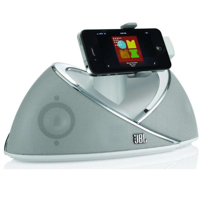 картинка Акустика с док-станцией JBL On Beat White for iPad/ iPhone/ iPod (JBL-OB/WH) от магазина КомпьютерЦентр