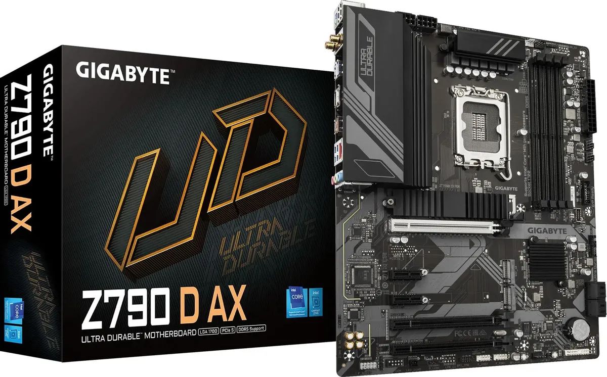 картинка Материнская плата Gigabyte Z790 D AX, LGA1700, Intel Z790, 4xDDR5, ATX от магазина КомпьютерЦентр