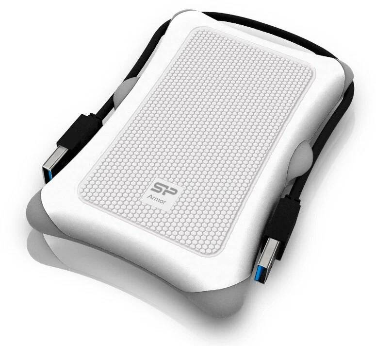 картинка Карман для HDD/ SSD Silicon Power Armor A30 Enclosure (SP000HSPHDA30S3W) 2.5'' SATA, USB 3.2, противоударный, Белый от магазина КомпьютерЦентр