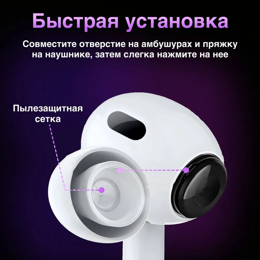 картинка Амбушюры для AirPods Pro /  AirPods Pro 2 (3 шт. S/ M/ L) от магазина КомпьютерЦентр