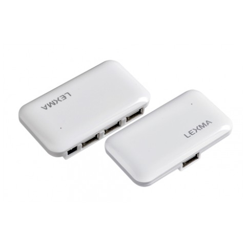 картинка HUB USB Lexma HB03 White 4-port (HB03-W) от магазина КомпьютерЦентр