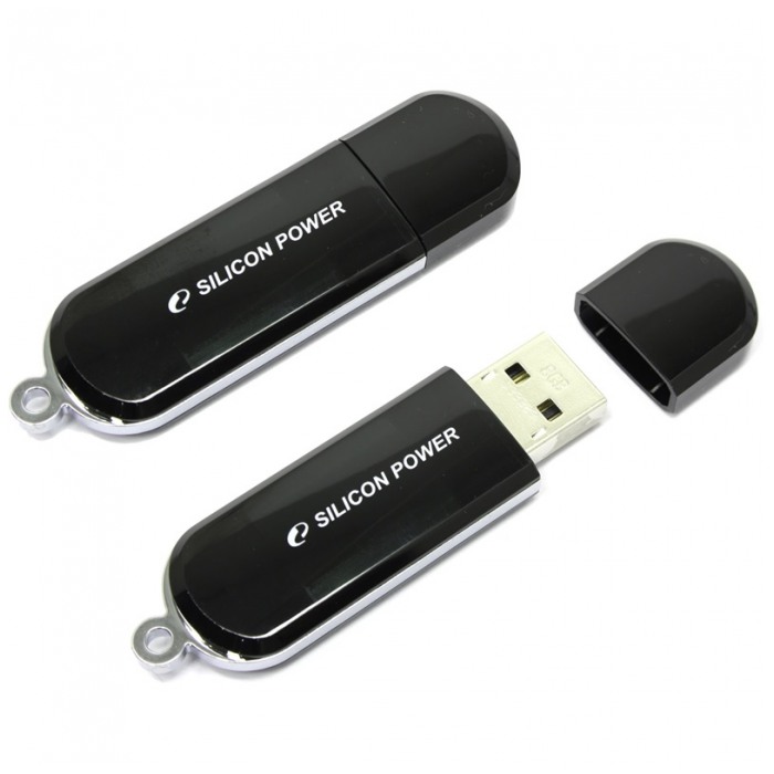 картинка Флешка USB SiliconPower 32Gb LuxMini 322 Black (SP032GBUF2322V1K) от магазина КомпьютерЦентр