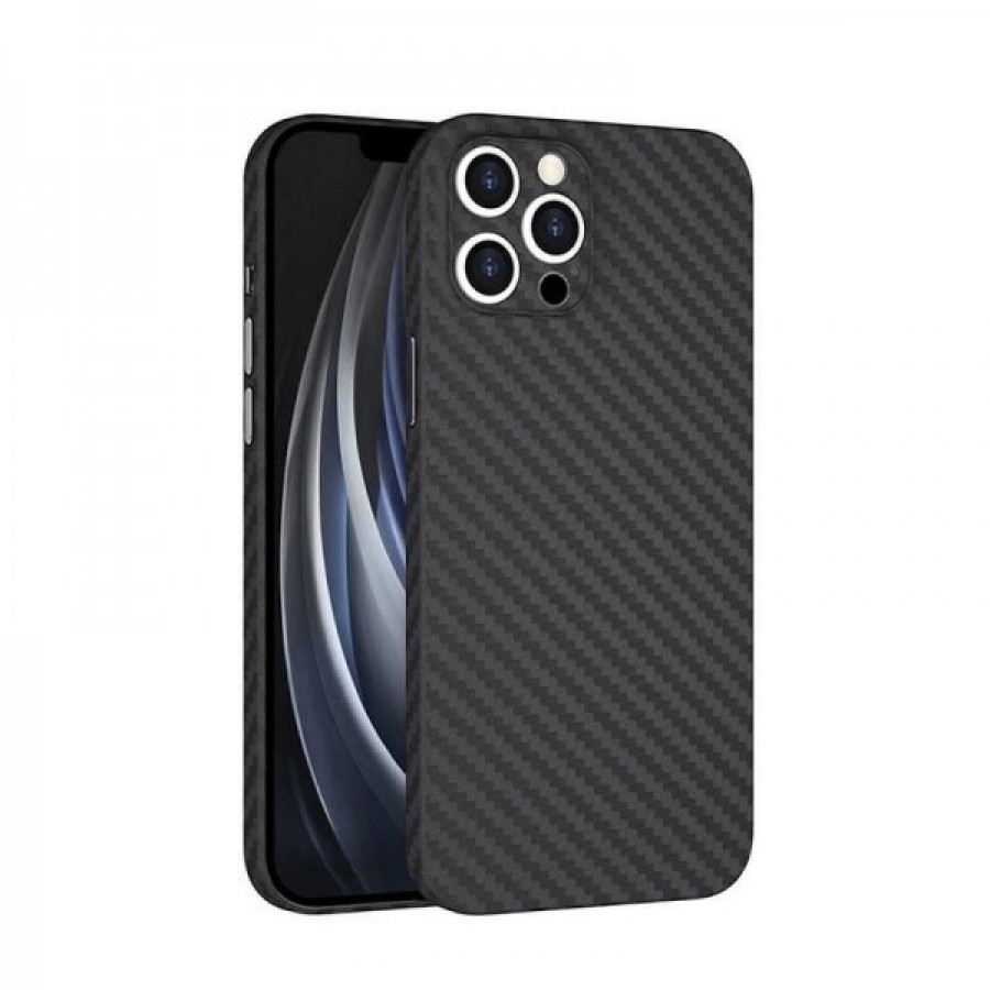 картинка Чехол WIWU Skin Carbon for iPhone 12 Pro Black от магазина КомпьютерЦентр