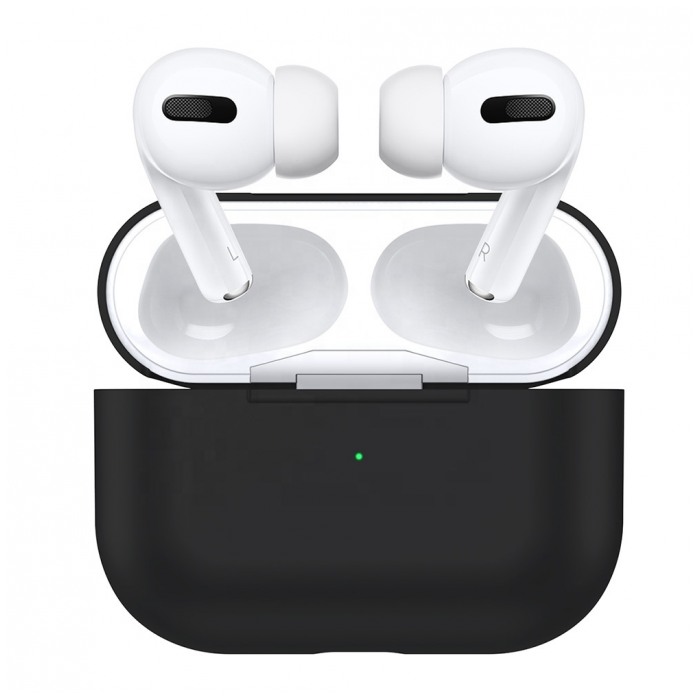 картинка Чехол для AirPods Pro Silicone Case Black от магазина КомпьютерЦентр