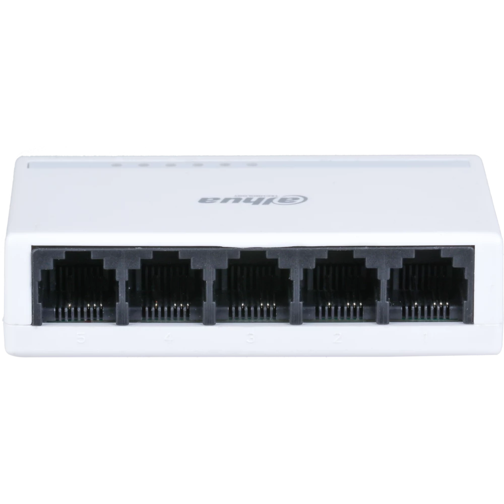 картинка Switch 5-port Dahua DH-PFS3005-5ET-L, 5xRJ45 100Mb, неуправляемый, коммутация 1 Гбит/ с, MAC-таблица 2K, пластик от магазина КомпьютерЦентр