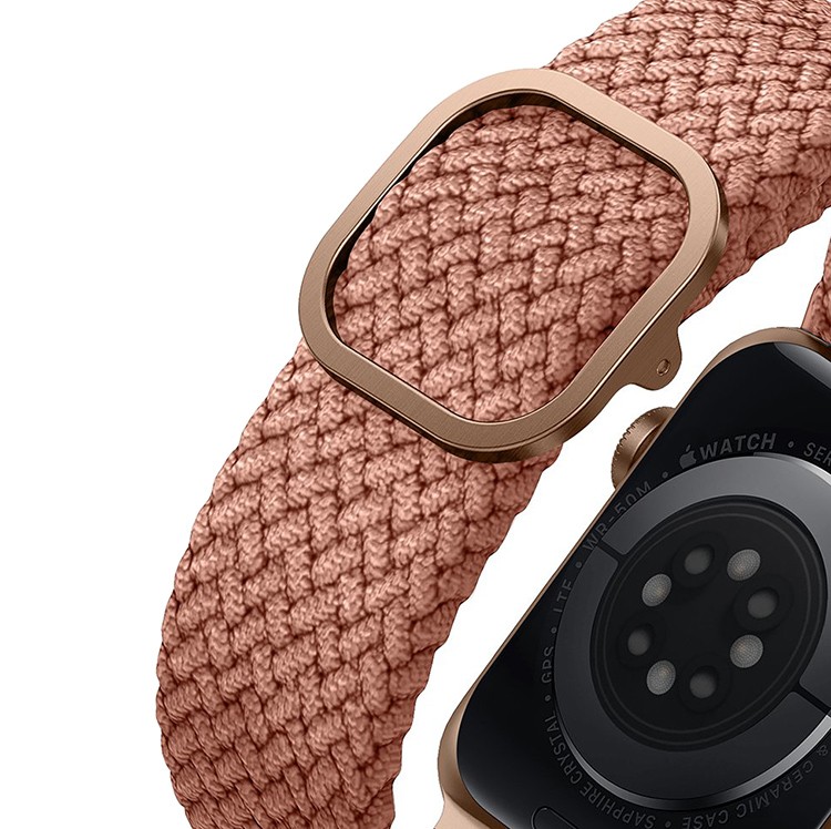 картинка Плетеный ремень Uniq ASPEN для Apple Watch 49/ 45/ 44/ 42 розовый (44MM-ASPPNK) от магазина КомпьютерЦентр