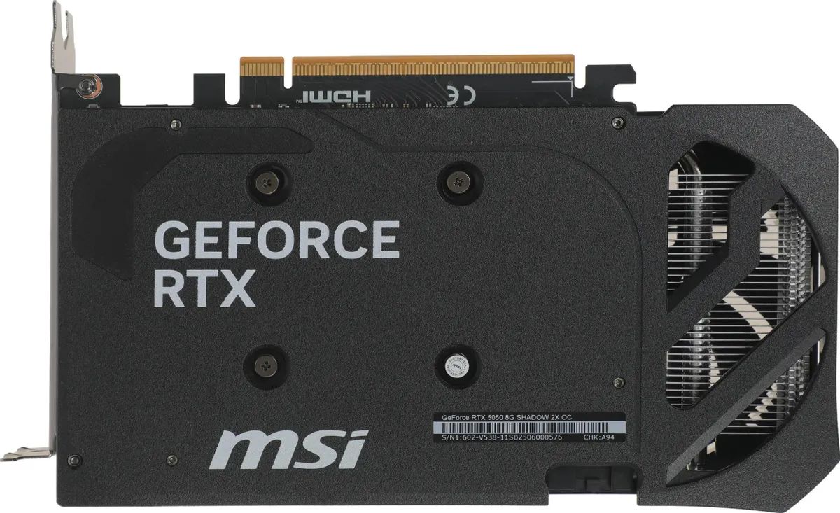 картинка Видеокарта 8Gb GDDR6 GeForce RTX 5050 MSI SHADOW 2X OC (RTX 5050 8G SHADOW 2X OC) от магазина КомпьютерЦентр